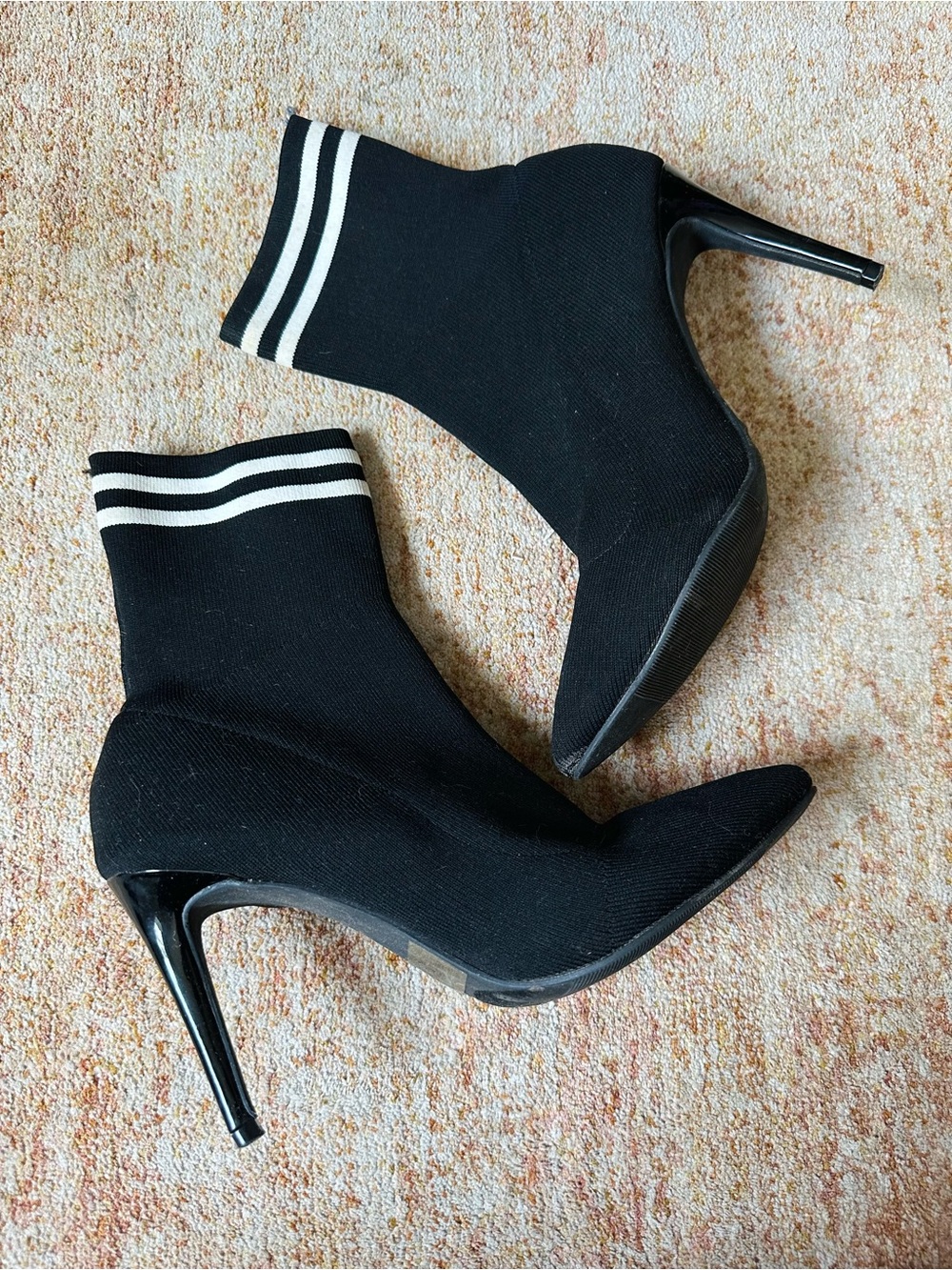 Material Girl Sock Ankle Bootie Heels, Size 9